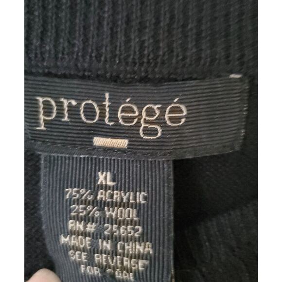 Vintage Protege Collection Geometric Sweater XL Mens Black & Gray - Picture 2 of 10